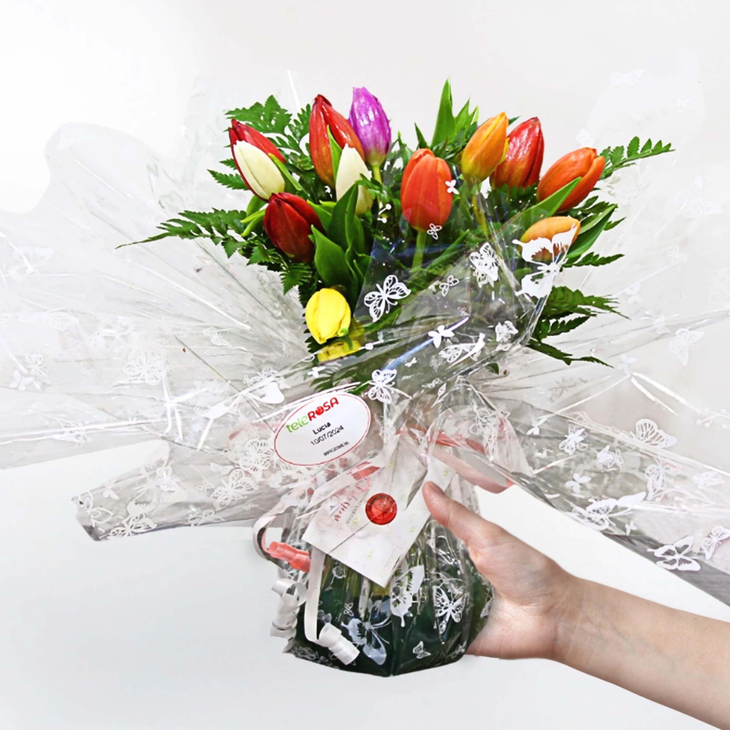 TeleROSA Ramo 15 Tulipanes naturales - Flores a domicilio - Incluye tarjeta dedicatoria