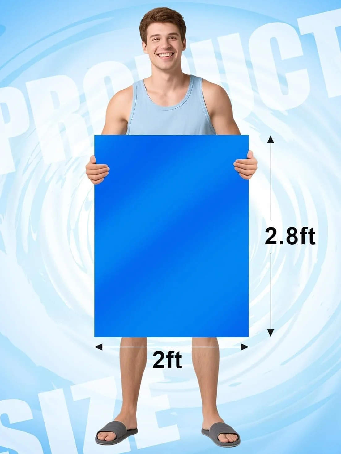 Parches Piscina Autoadhesivos Reparación 2.8FT x 2FT Impermeables PVC Pool Liner Patch