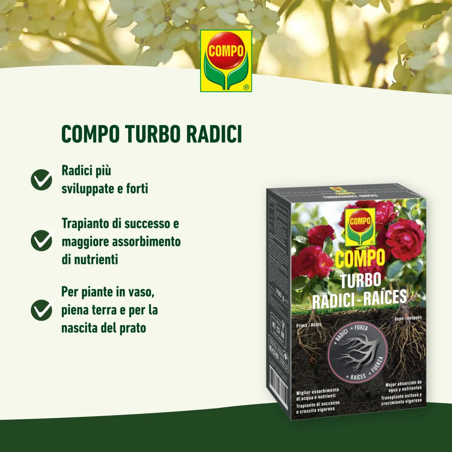 COMPO Turbo Raíces Estimulador de raíces 50 g