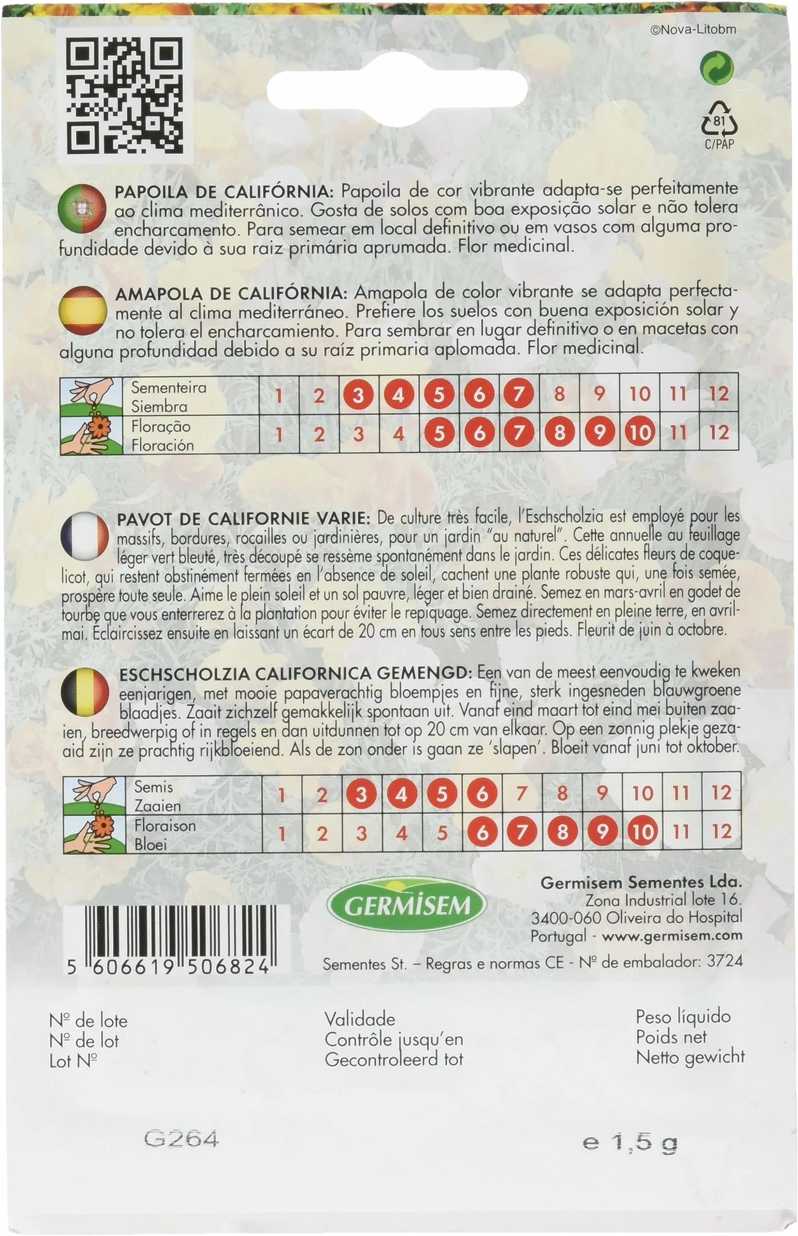 Germisem California Mix Semillas 1.5 g