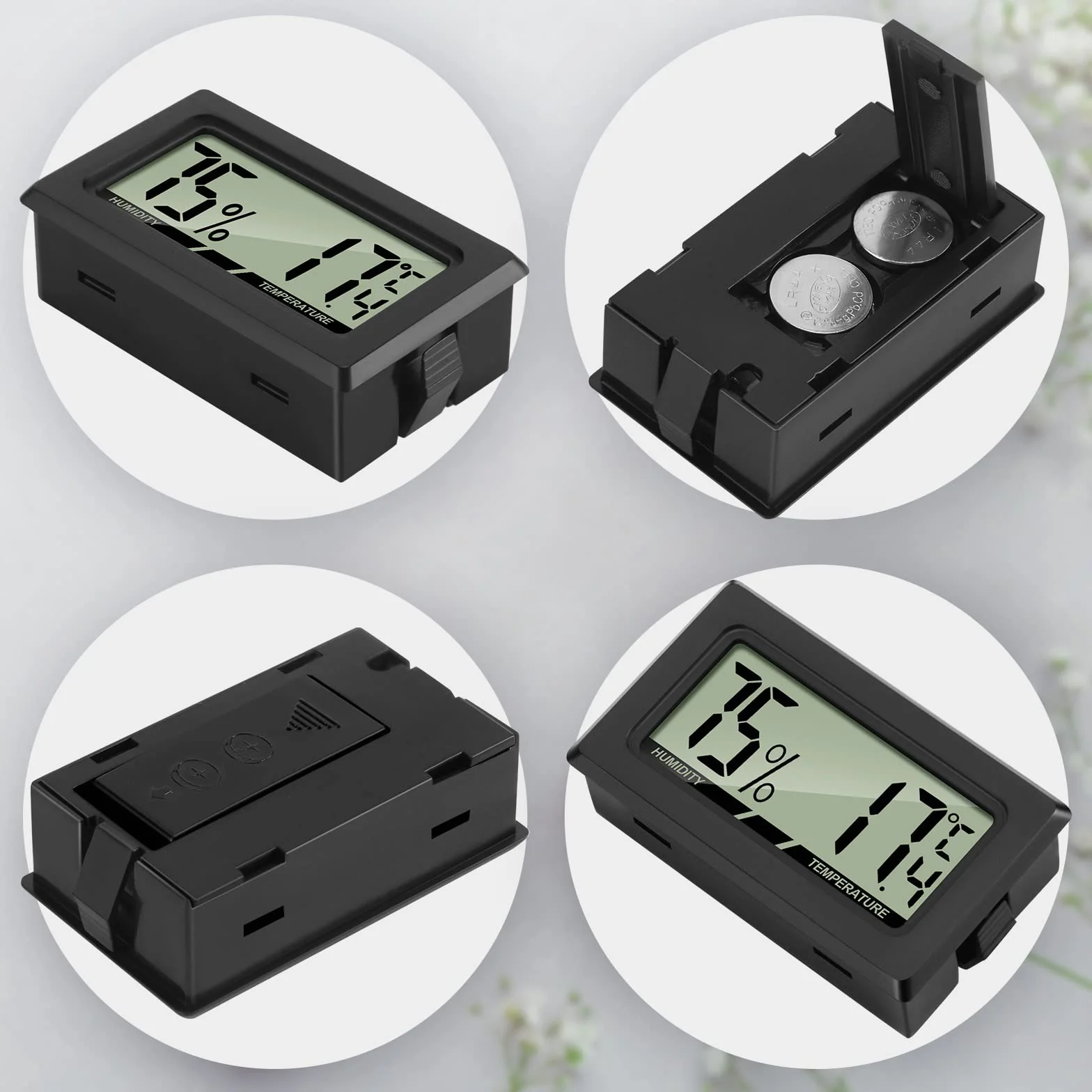 Thlevel Mini Termómetro Higrómetro Digital 8 PCS Sensor Temperatura Humedad para Interior Exterior
