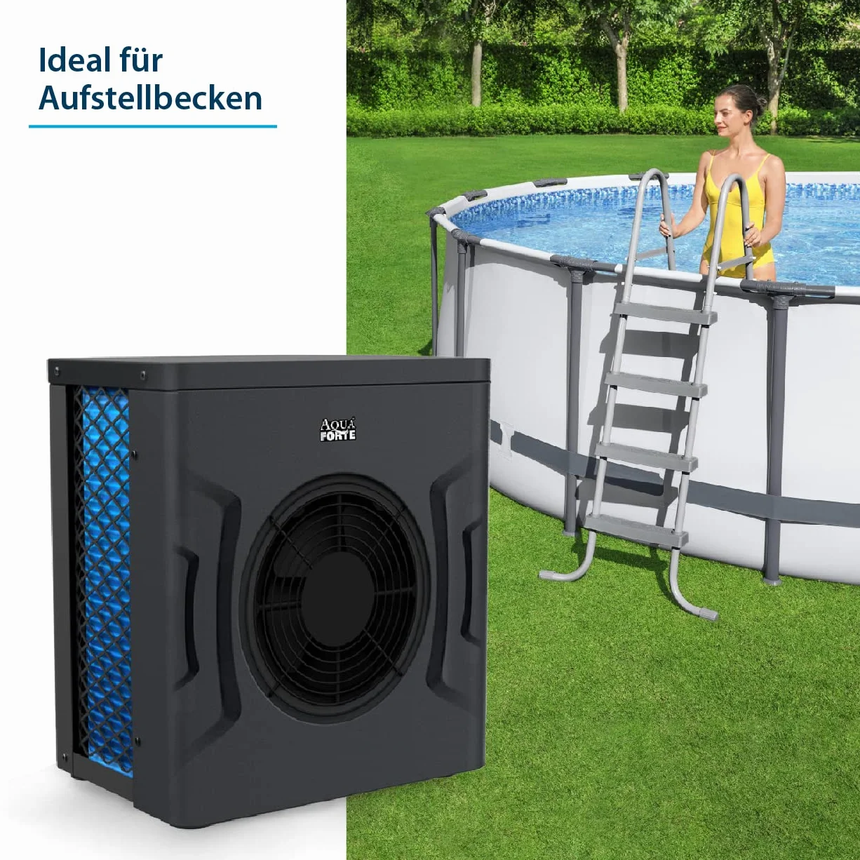 AquaForte Bomba de Calor 3 kW 4,1 AMP 0,9 kW 19 kg 425 x 290 x 431 mm ABS