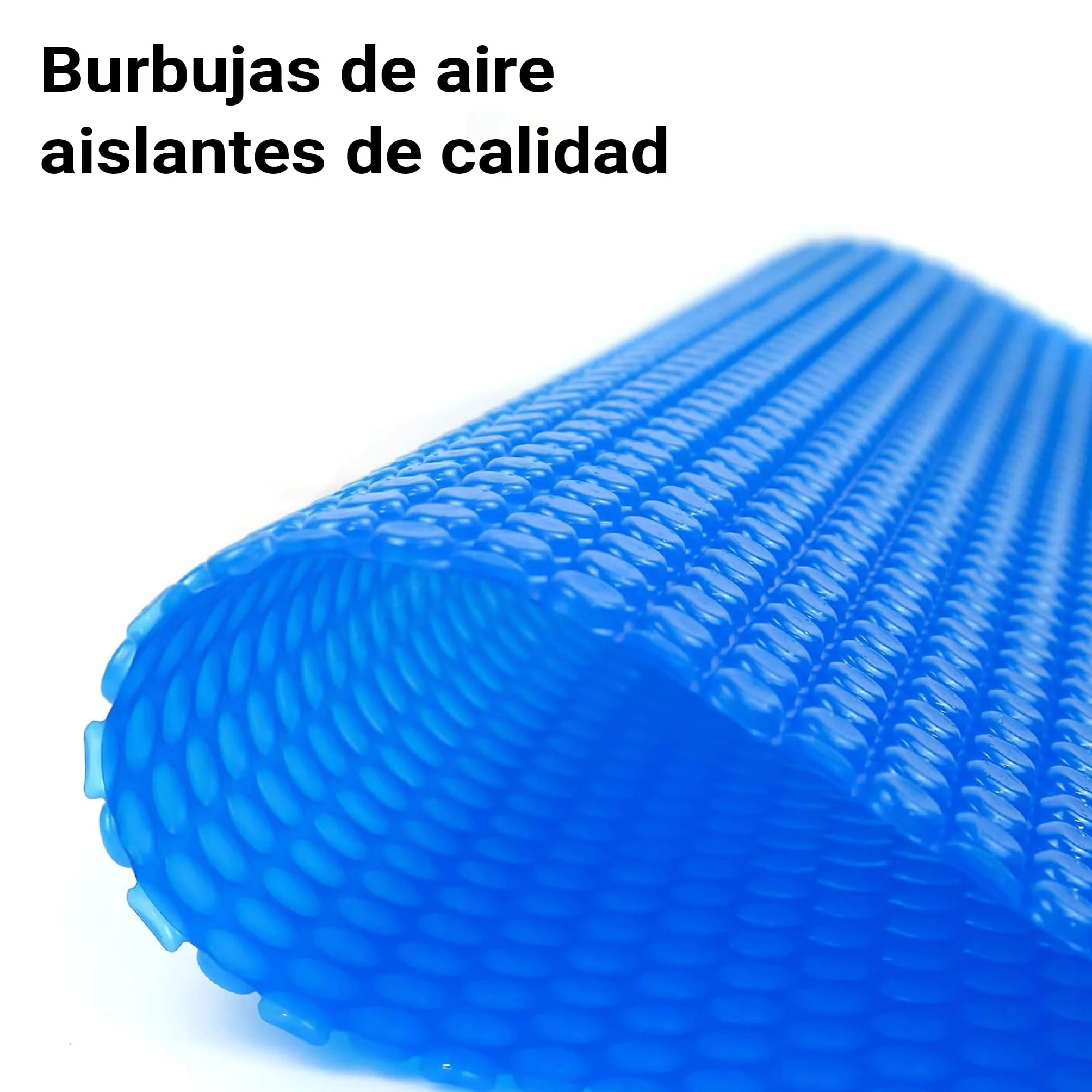 Cubierta Solar Piscina Azul Isotérmica de Burbujas Rectangular 5x8m Cobertor