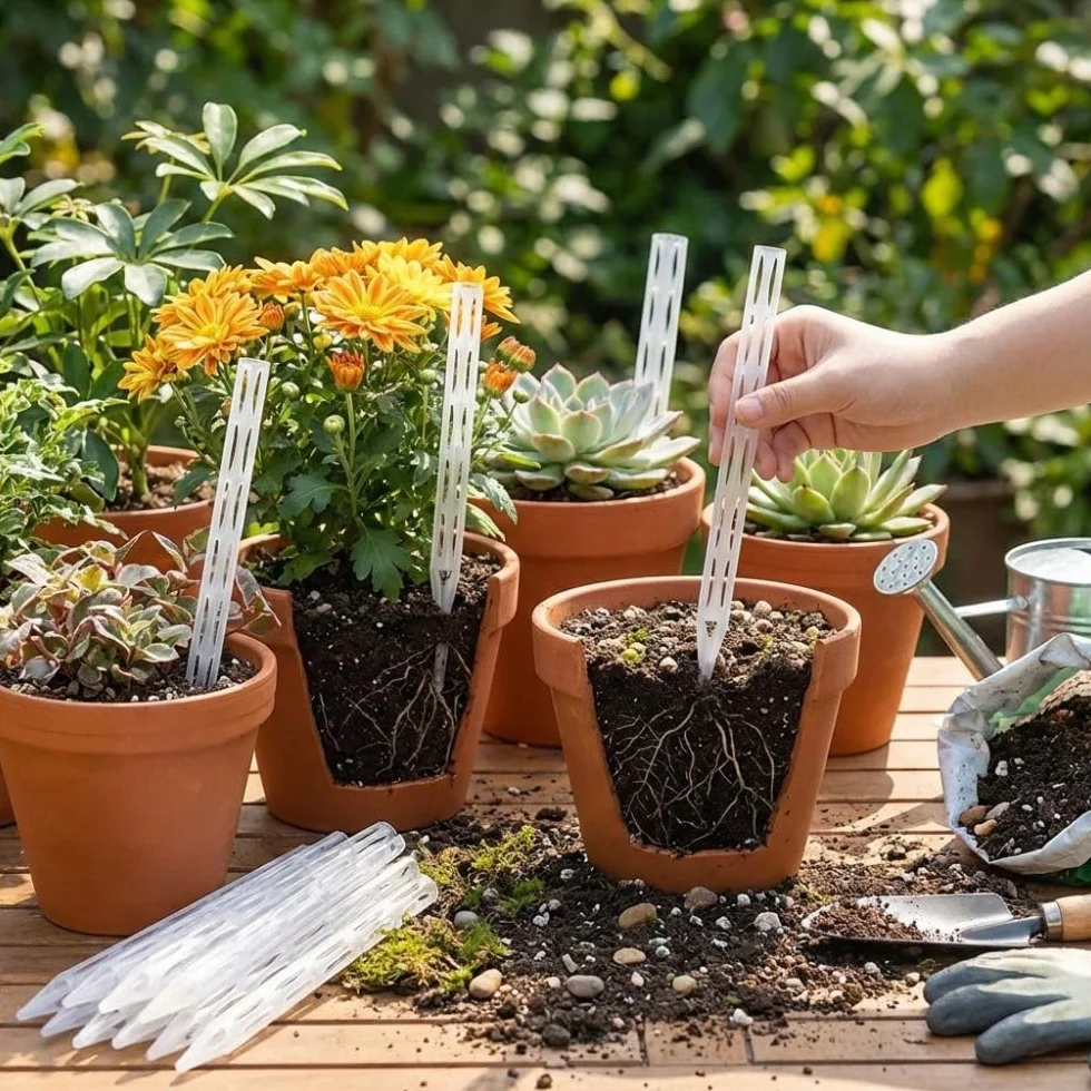 Tubos de Drenaje de Plantas Transparentes Plástico Transpirable 10 Piezas