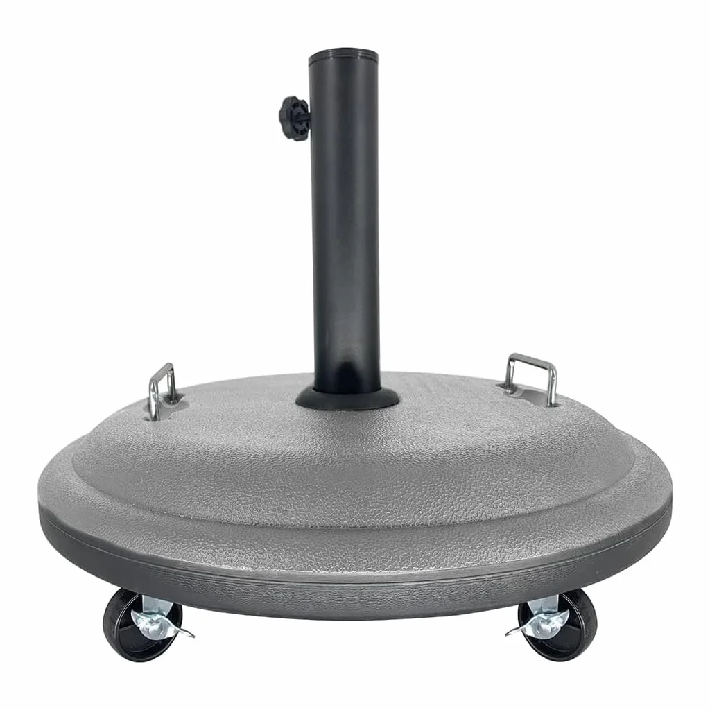Acomoda Textil – Base de Sombrilla Ajustable, Estable y Resistente para Terraza, Jardín y Patio. Pie de Sombrilla con Adaptador Manejable para Parasol. (25 kg)
