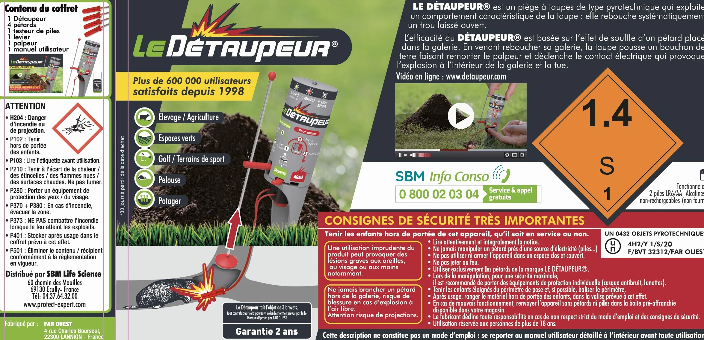 DETAUPEUR VALISETTE + 4 RECHARGES