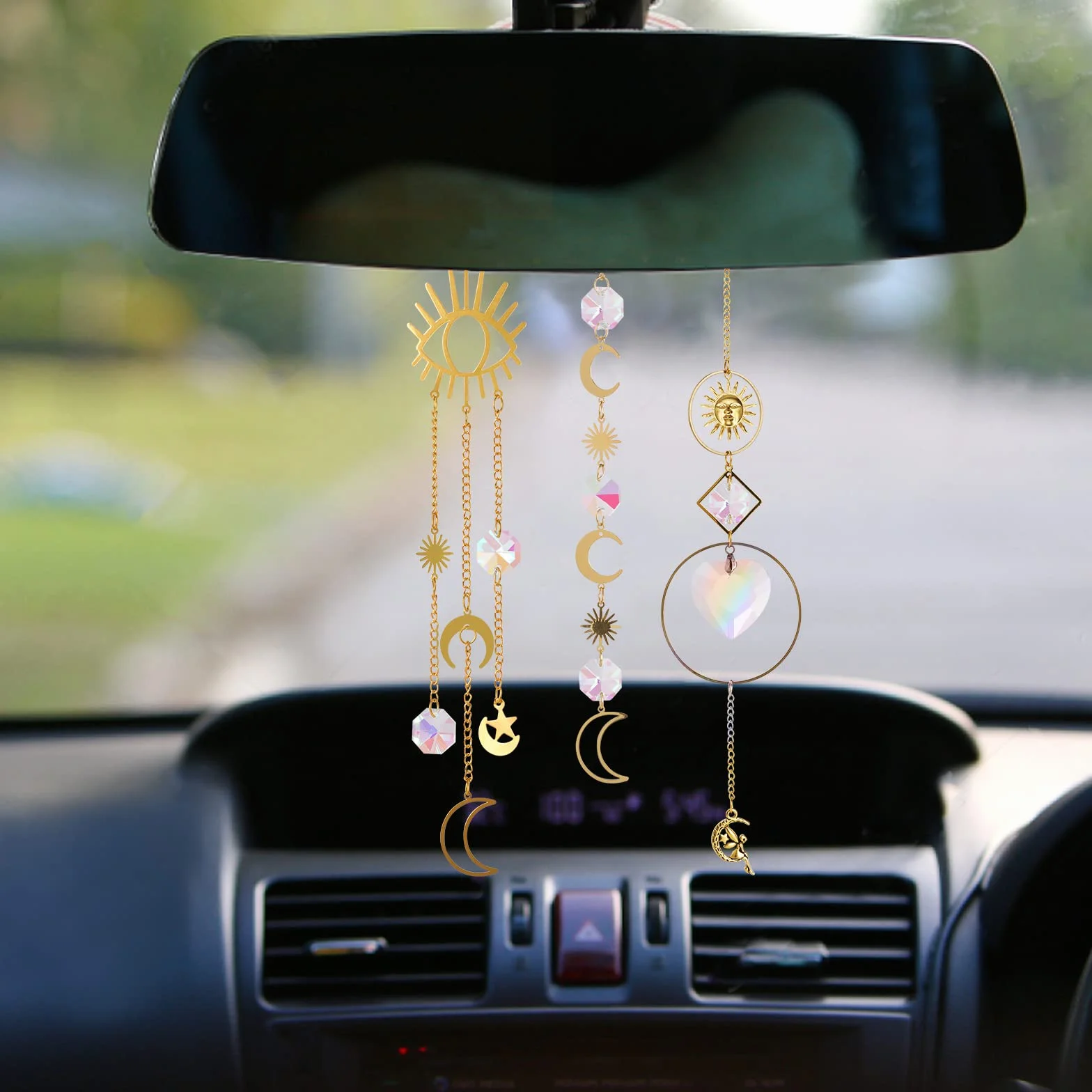Atrapasoles de Cristal Colgantes Arcoíris Bola de Prisma Suncatcher Decoración Feng Shui Hogar Oficina 5pcs