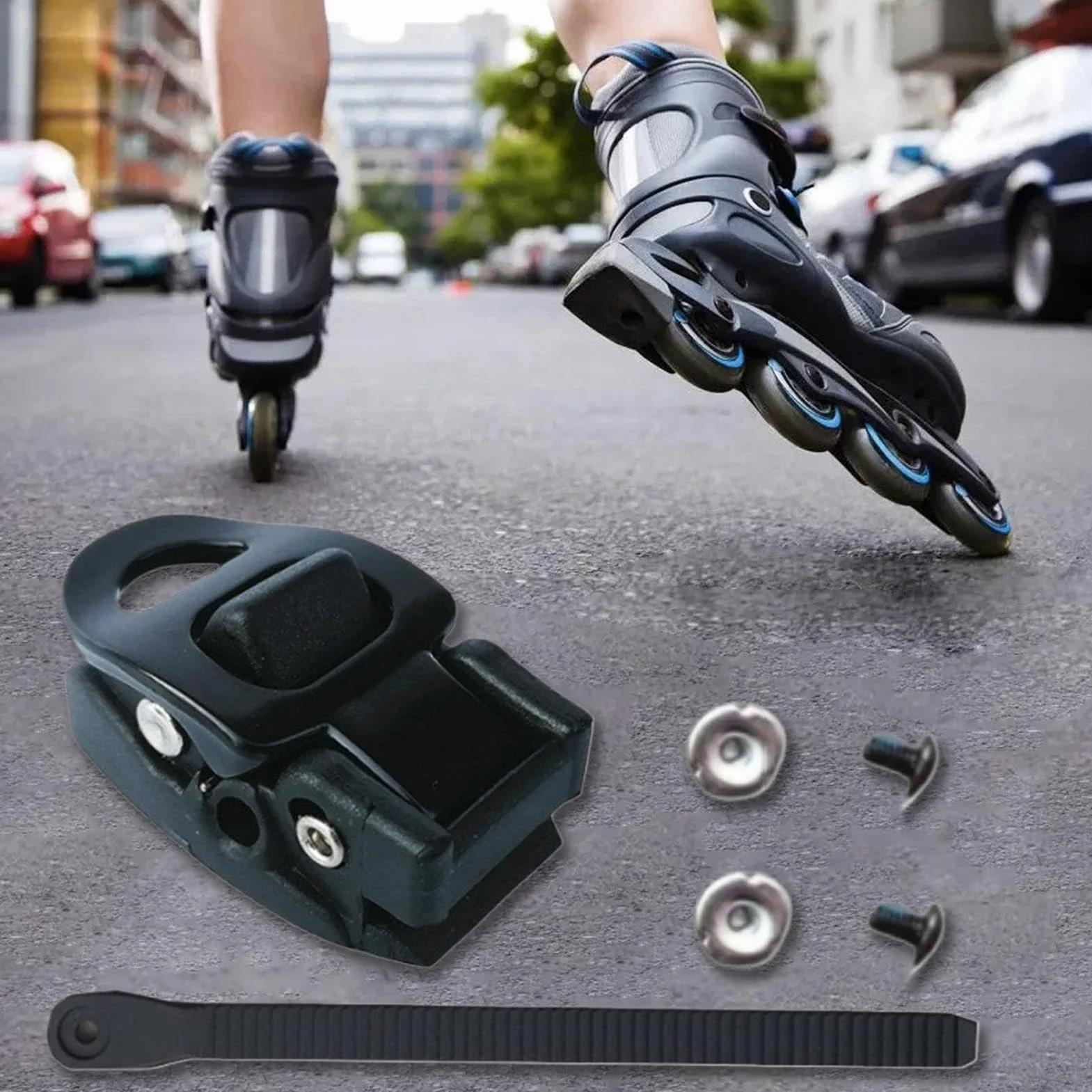 Correas para patines de ruedas hebillas ajustables cierre con tornillo