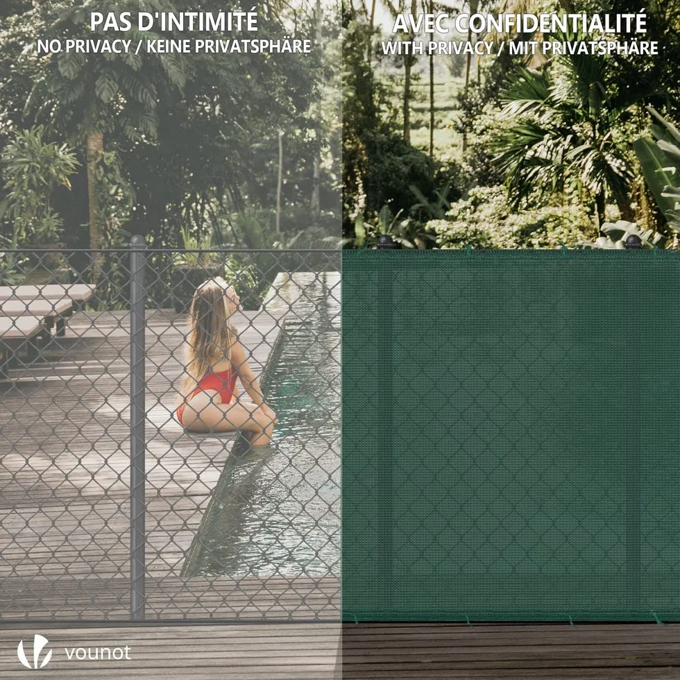 VOUNOT Malla Sombreo 1x10m 150 g/m² HDPE Protección UV Red Sombra Jardín Huerto Balcón Verde