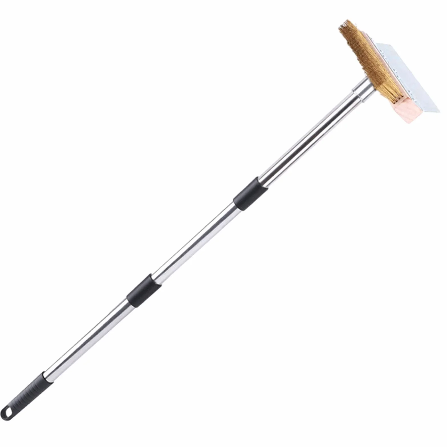 Cepillo para Horno de Pizza con Cabezal de Cerdas de Cobre Extra Anchas, Mango de Acero Inoxidable Y Materiales Resistentes. Facilita La Limpieza del, 1,2 m