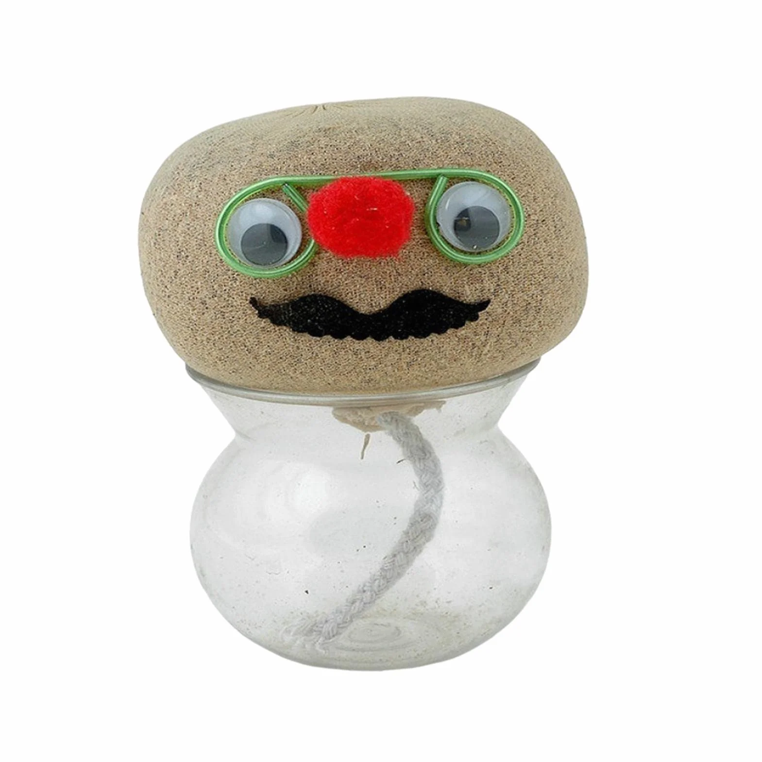 Grass Head Doll Muñeco con Cabeza De Hierba Maceta Verde Escritorio Decoración Hogar Jardín