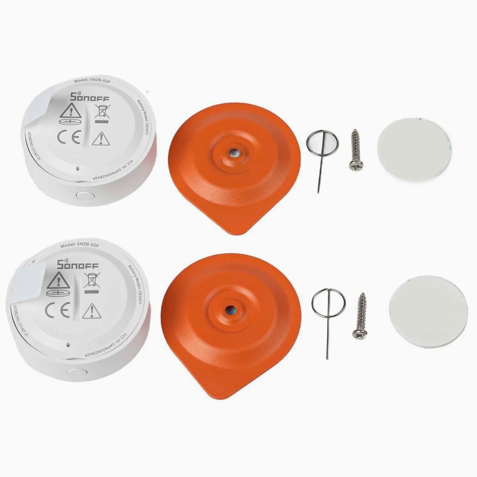 Zigbee - 2 sensores de temperatura y humedad para higrómetro inteligente termómetro con alarma para Alexa para smartthings iHost para V3 vigilancia interior blanca 45 mm