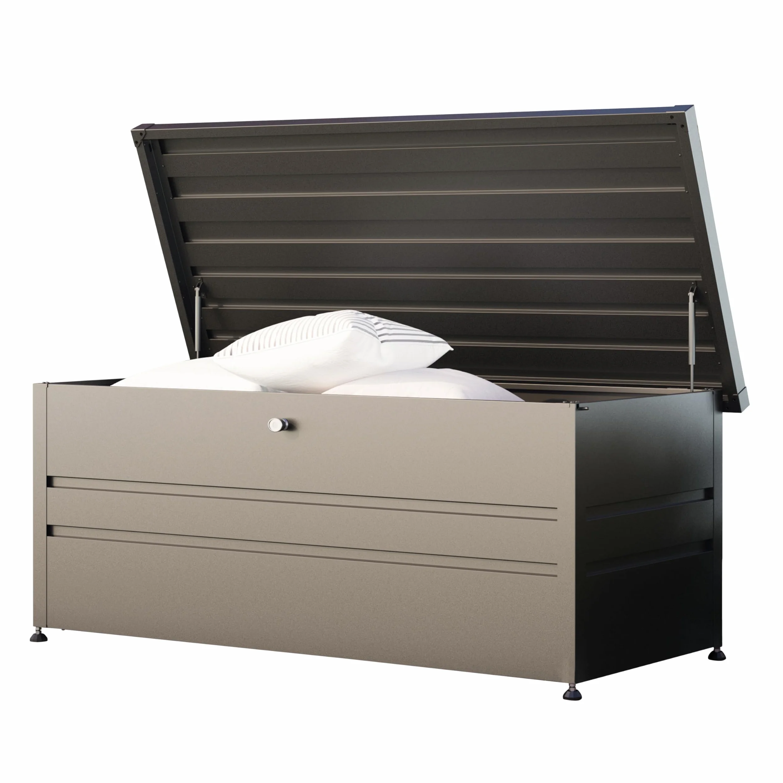 GFP PRIMEYARD® Baúl Exterior Metálico 182x84x72 cm Antracita Impermeable