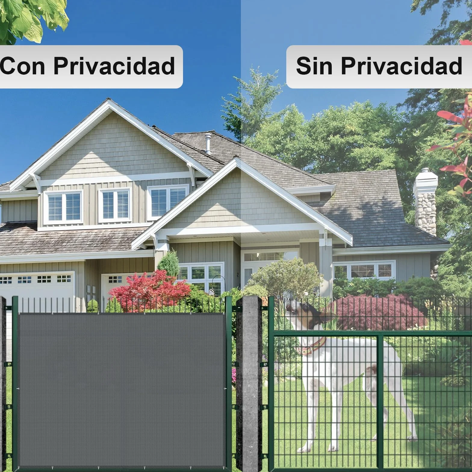Pantalla Privacidad Balcón 90x500cm Impermeable Protección Viento UV Exterior Antracita