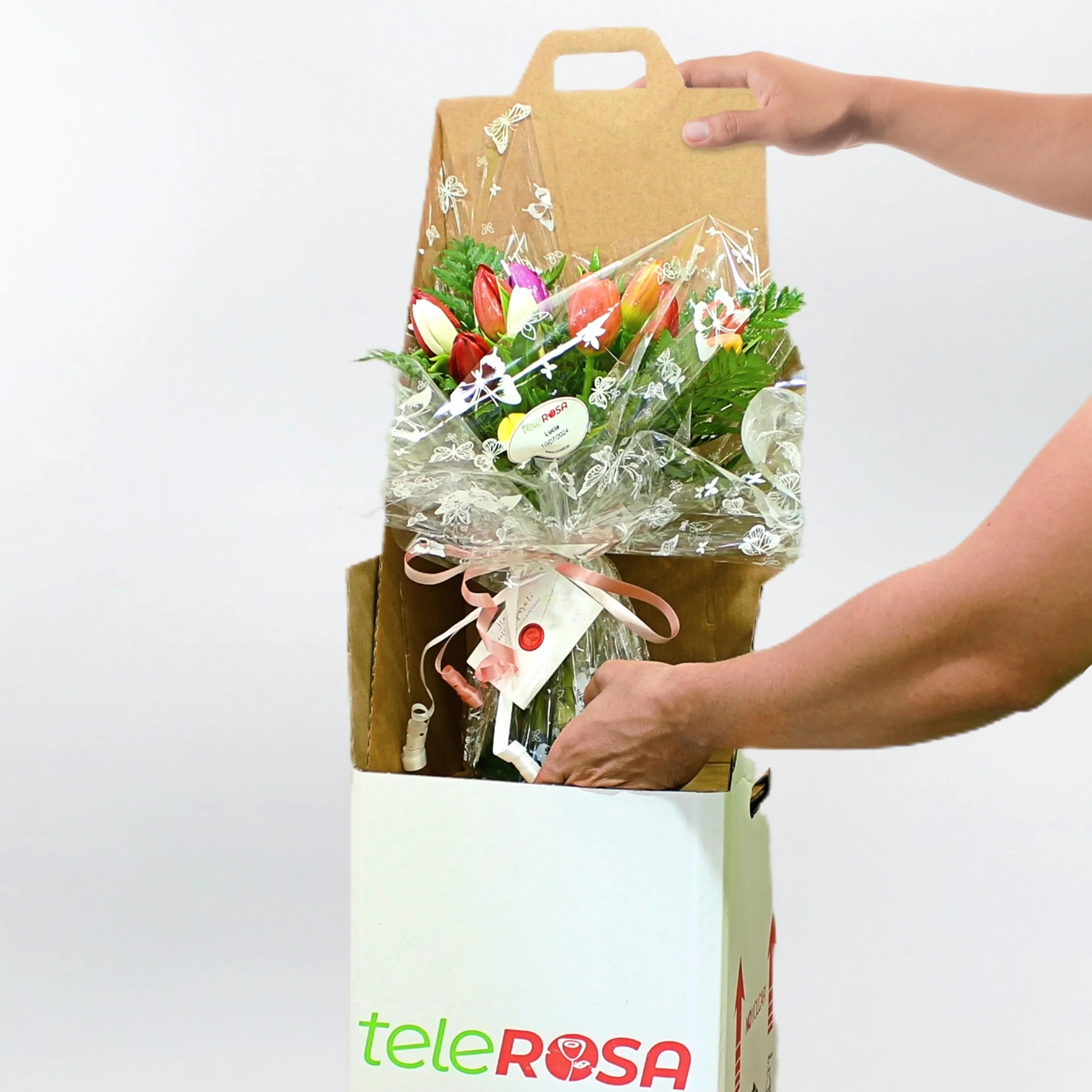 TeleROSA Ramo 15 Tulipanes naturales - Flores a domicilio - Incluye tarjeta dedicatoria