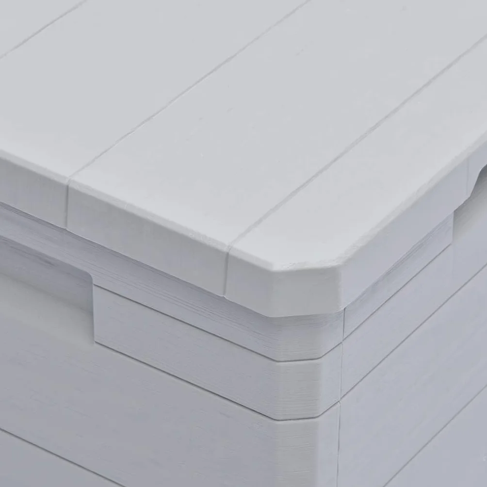 vidaXL Caja de Almacenamiento de Jardín 90 L Gris Claro