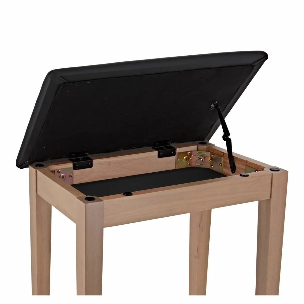 Gear4music Taburete para Piano con Almacenamiento Madera de Roble Claro