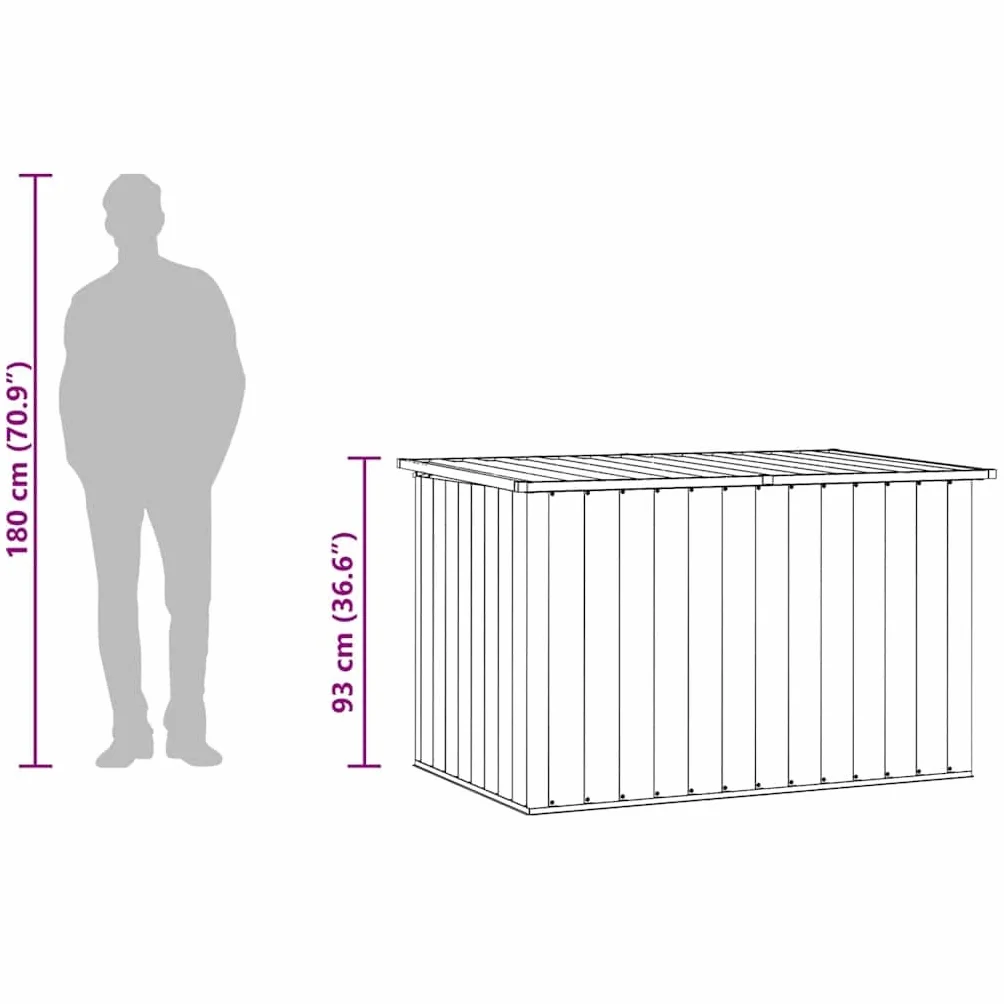 Caja de almacenaje para jardín Gris 149x99x93 cm