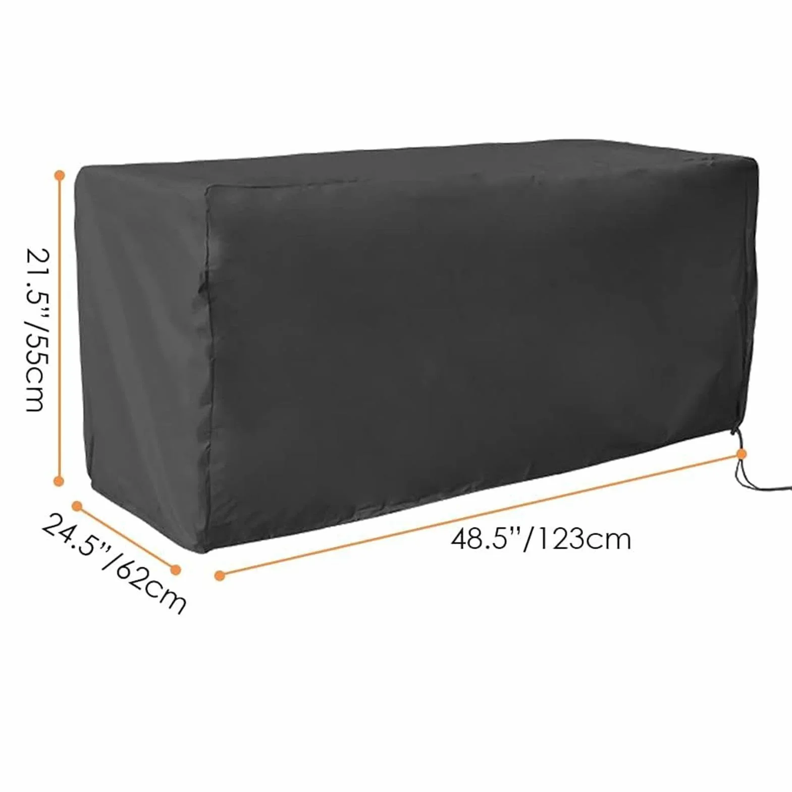 Generisch Baúl multiusos para jardín 100 cm resistente al agua UV 123 x 62 x 55 cm