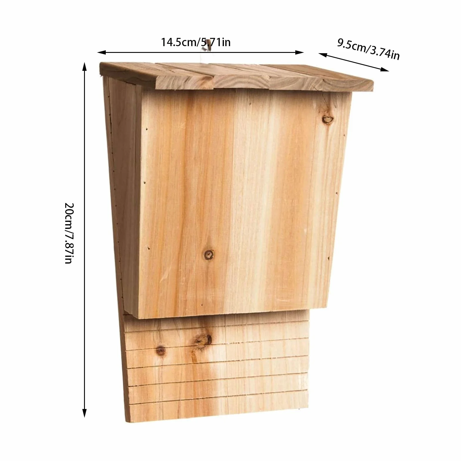 Caja para murciélagos – Control de moscas resistente a la intemperie – Casa de murciélagos de madera para exteriores – para jardín, patio, terraza, invierno, verano