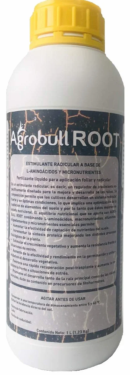 AGROBULL Enraizante Líquido Orgánico con Hormonas Naturales 1 Litro Estimulador de Raíces
