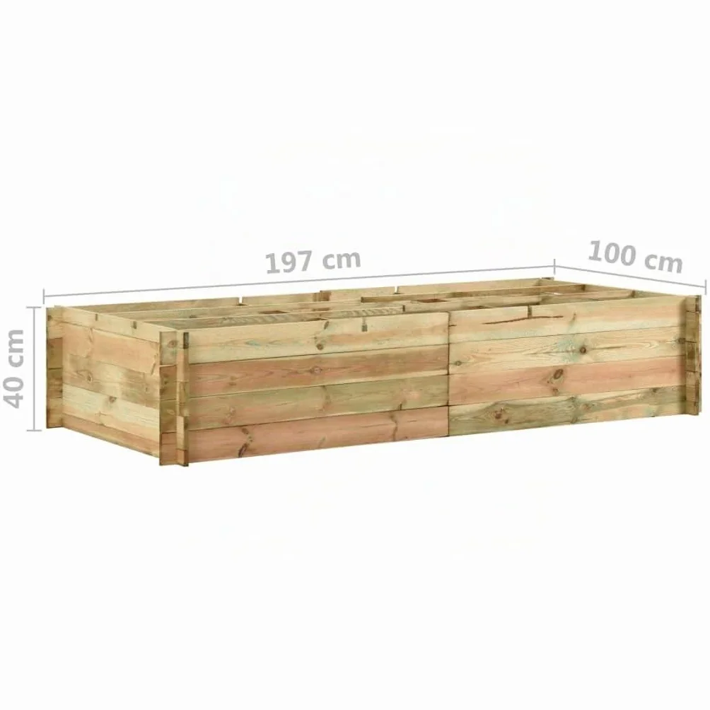 vidaXL Jardinera de Huerto Madera de Pino Plantador Sembradora Macetero