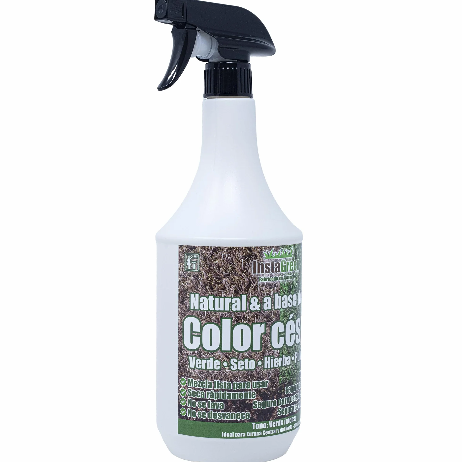 Pintura para césped y setos biodegradable 1 litro pulverizador