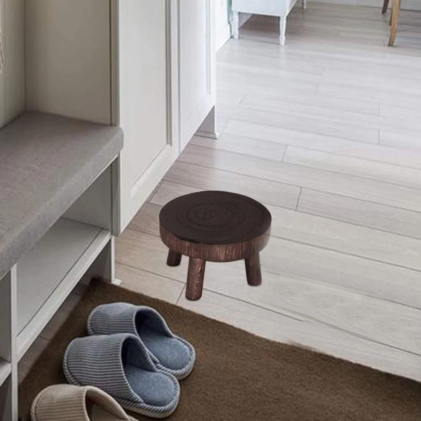 Soporte de Plantas Taburete Redondo para Interior Macetas Bonsái