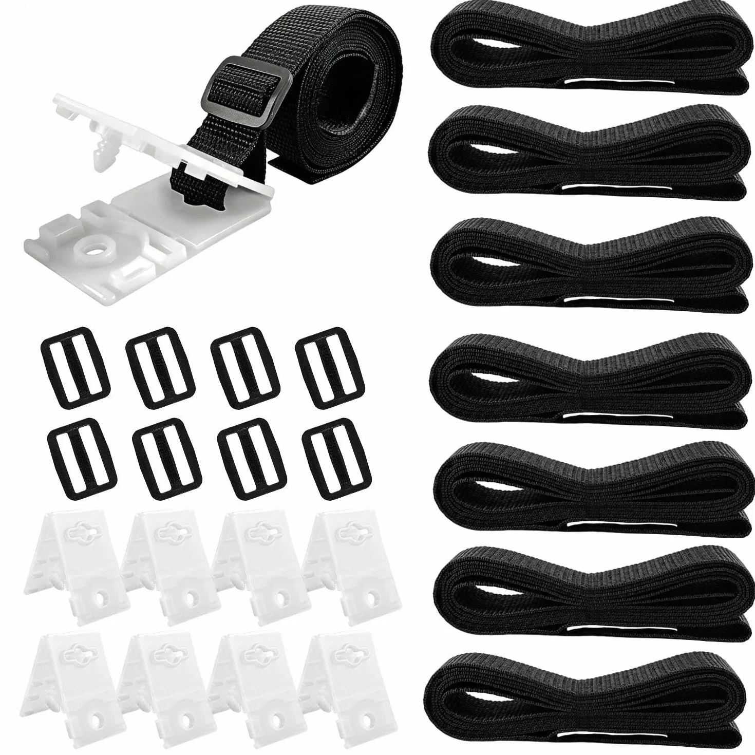 Kit de Fijación Cinta Enrollador Piscina 8 Piezas para Cubierta Solar y Manta Térmica