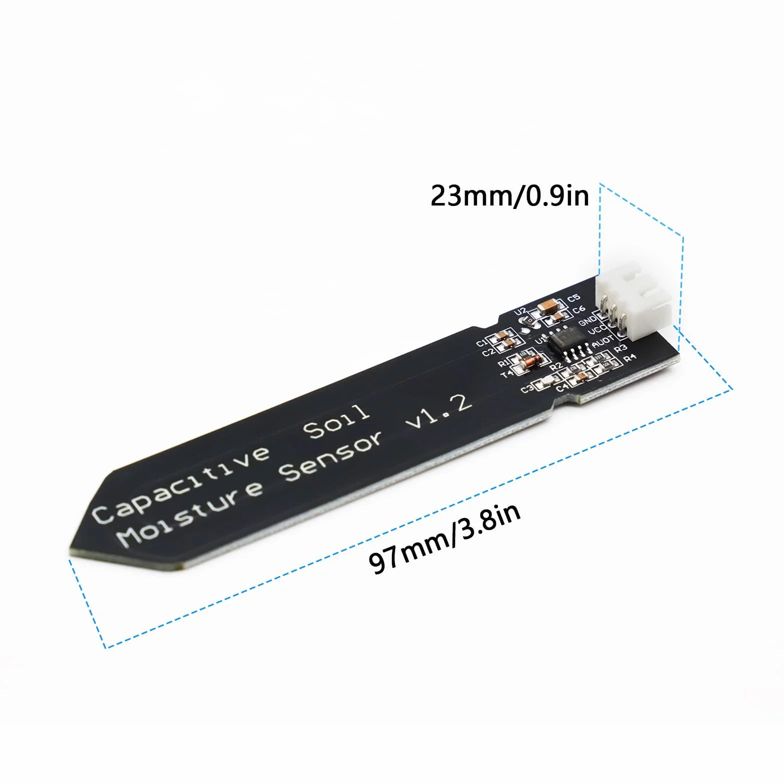 Sensores de humedad del suelo, higrómetro analógico capacitivo, sin corrosión para Arduino
