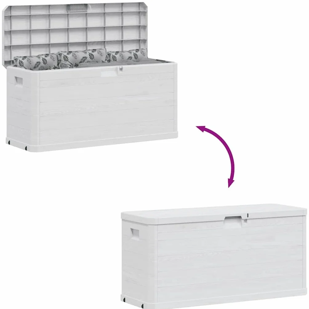 vidaXL Caja Almacenamiento Jardín 280 L Gris Claro