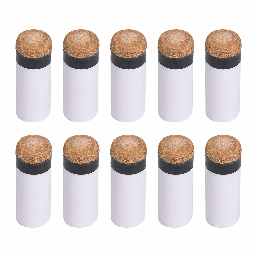 Alomejor Reemplazo Punta Taco Billar 13mm - Juego de Recambios para Cachas de Billar y Snooker - Kit de 10 Unidades