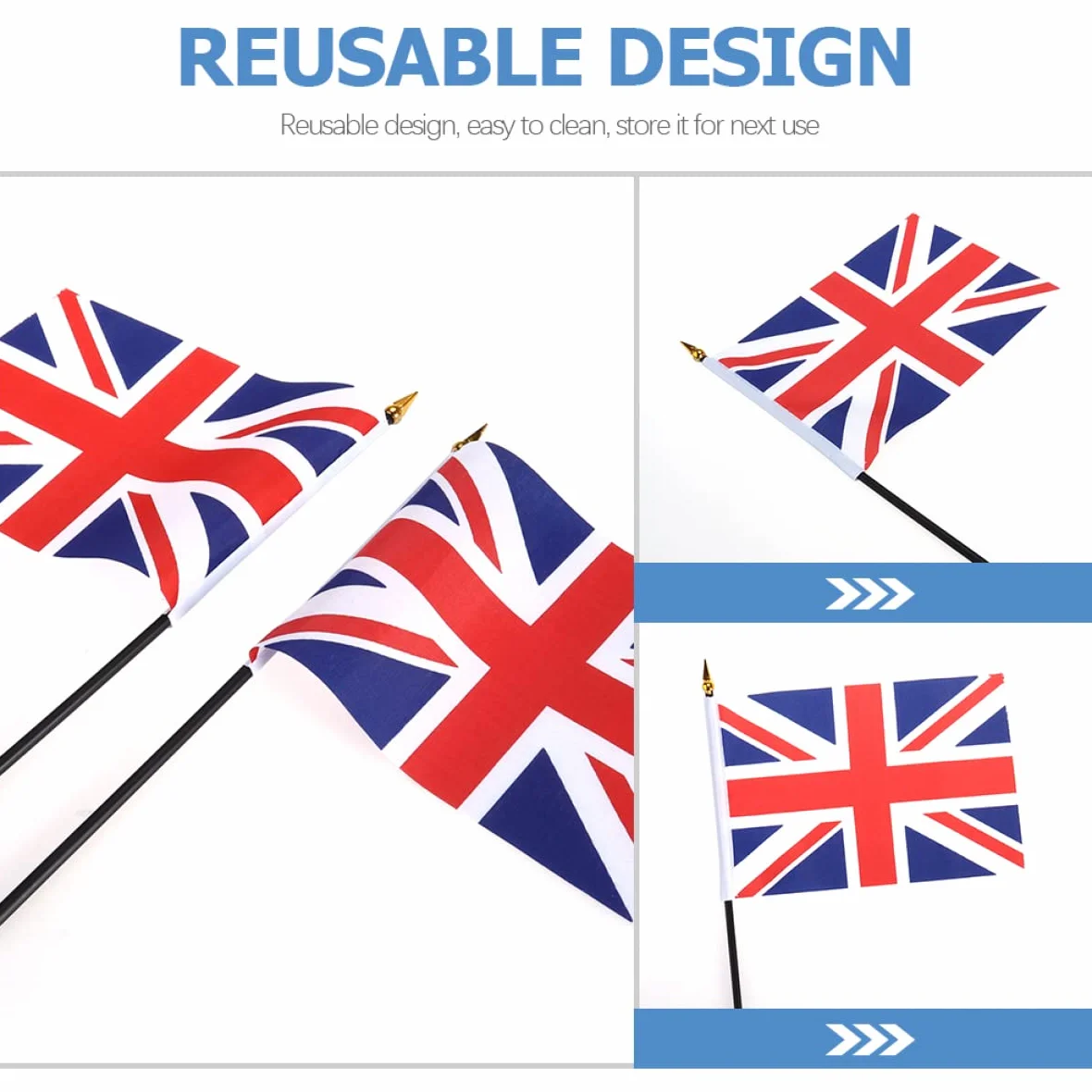 POPETPOP 3 Juegos Mano Ondeando La Union Jack De Cacerola Banderín Union Jack Union Jack Flag Deportivas Pequeñas Del Unido Union Jack 50 Uds * 3