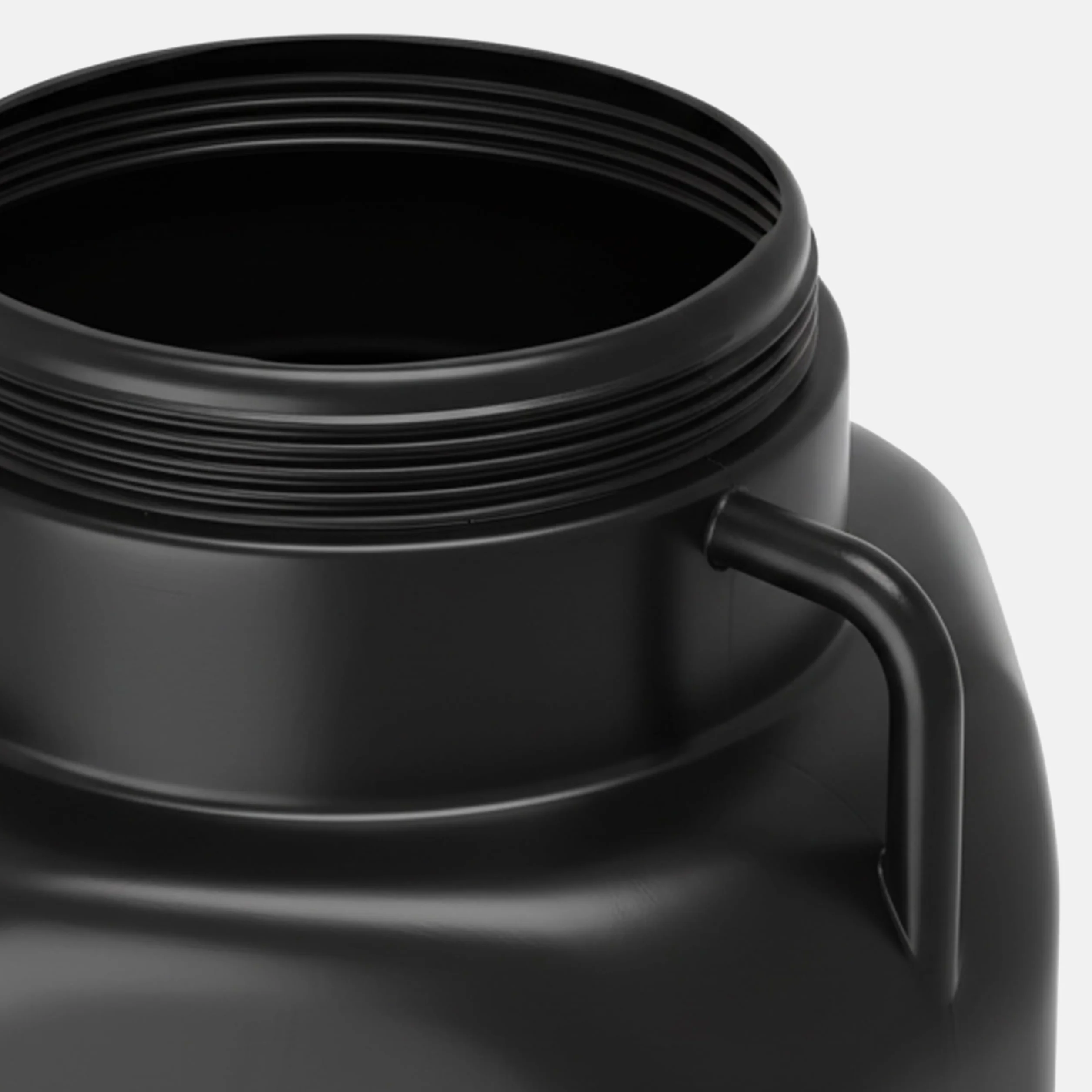Barril Cuadrado 50 litros BPA-Libre Boca Ancha Depósito de Agua con Tapa Negro