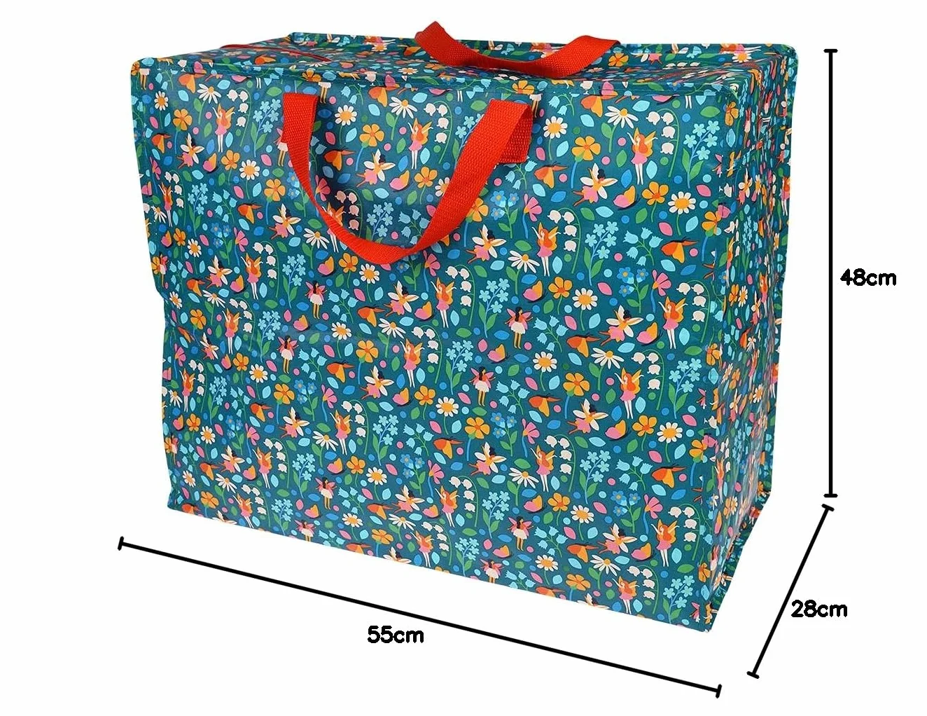 Bolsas de almacenamiento grandes con cremalleras Fairies in the Garden