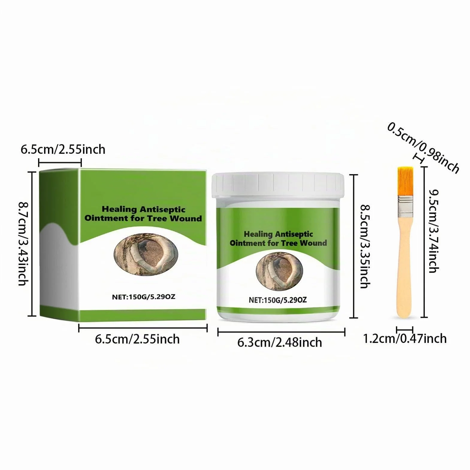 Sellador de árboles 150 g con cepillo para poda, curación y modelado