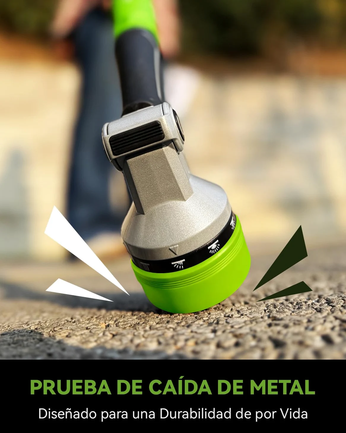 RAINPOINT Pistola Manguera Jardin en Metal, 10 Patrones De Riego,Control de Flujo con Pulgar, Pistola de Agua a Presión para Lavar Coches, Mascotas, Regar el Jardín, Verde