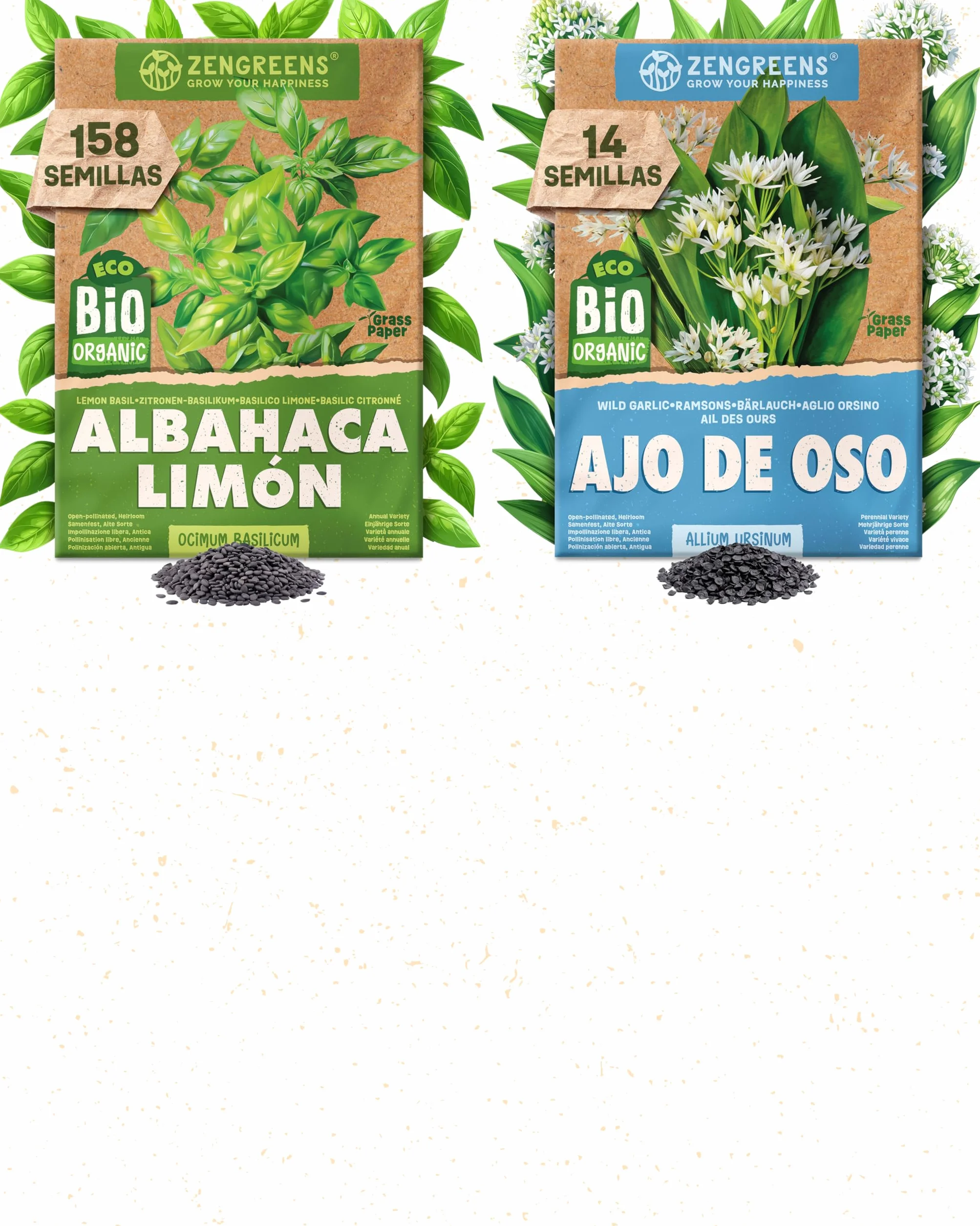 Set de semillas de hierbas aromáticas eco 25 variedades ZenGreens®