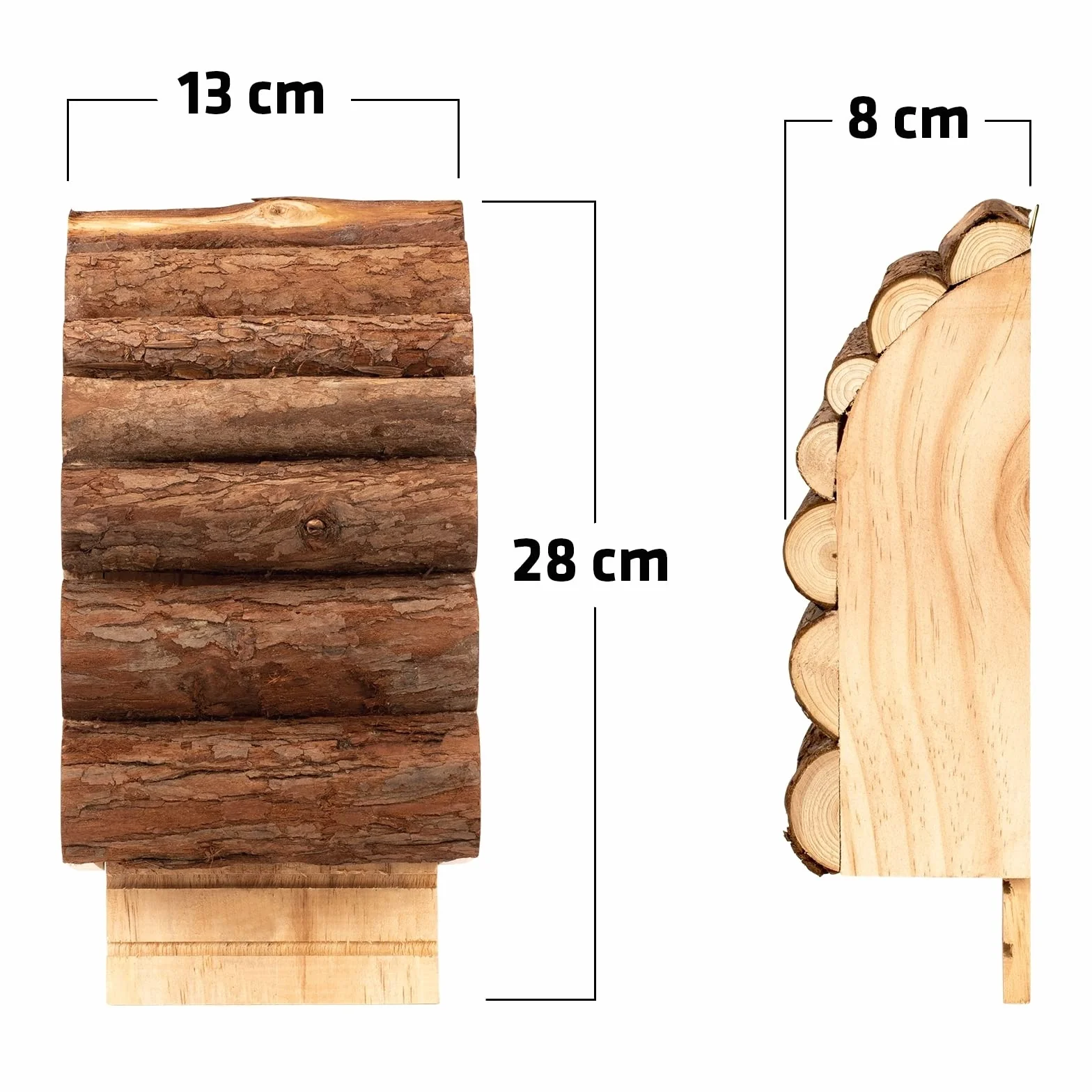 Gardigo® Caja para Murciélagos de Madera | Refugio Murciélago Resistente para Colgar | Nido para Murciélagos de Jardín | Aprox. 29 x 14 x 8 cm | Caja Nido Exterior para Control Natural de Insectos
