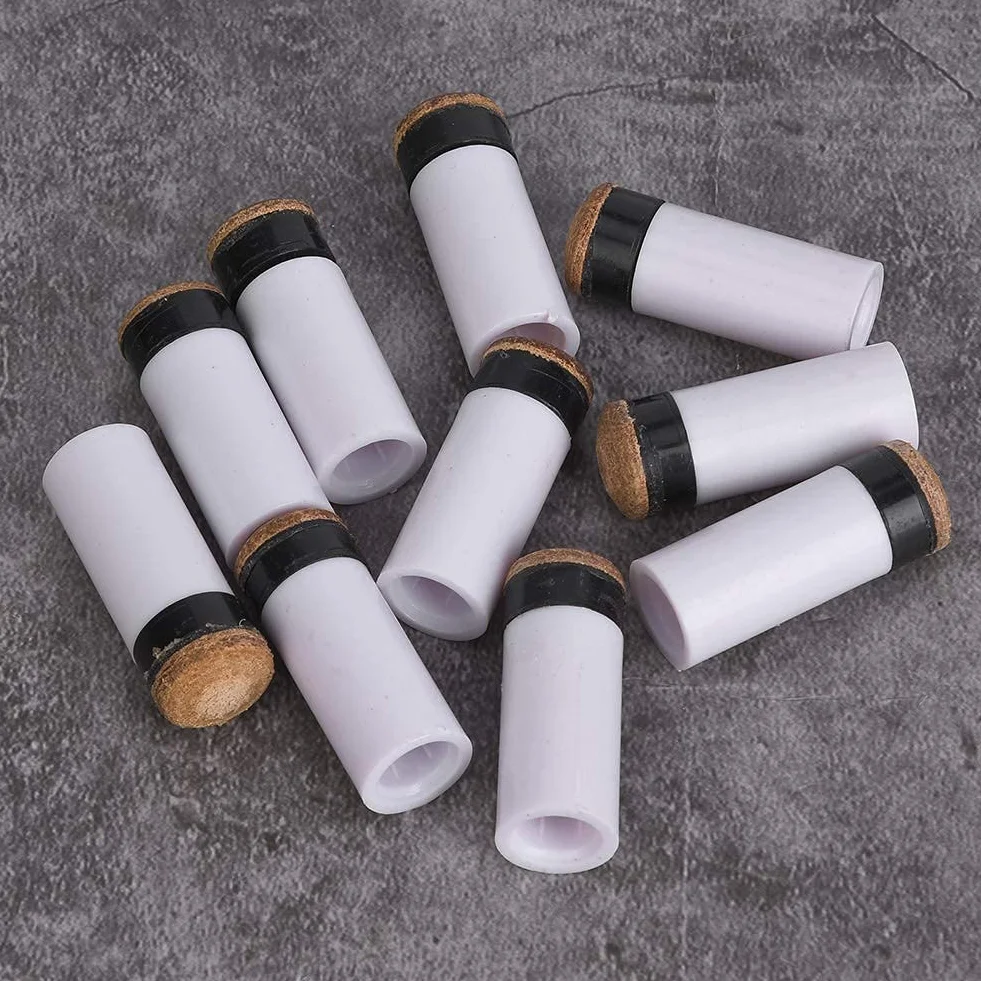 Alomejor Reemplazo Punta Taco Billar 13mm - Juego de Recambios para Cachas de Billar y Snooker - Kit de 10 Unidades