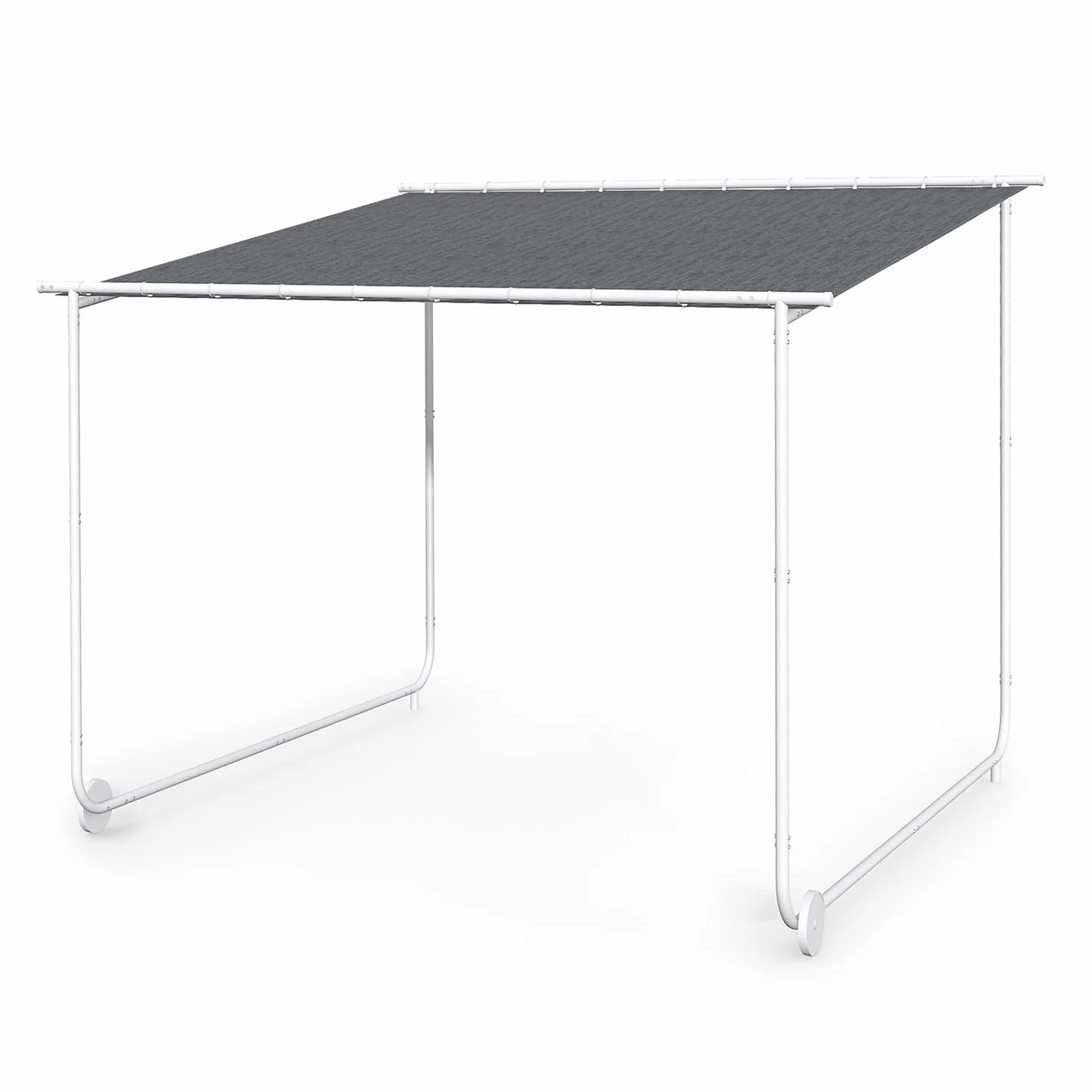 Blumfeldt Pergola con Techo 3x3 m y Ruedas, Pergolas de Jardin de Aluminio para Celebrar Eventos, Bañera Hidromasaje, Barbacoa y Patio, Carpa Impermeable para Bar, Cenadores con Protección UV 50+