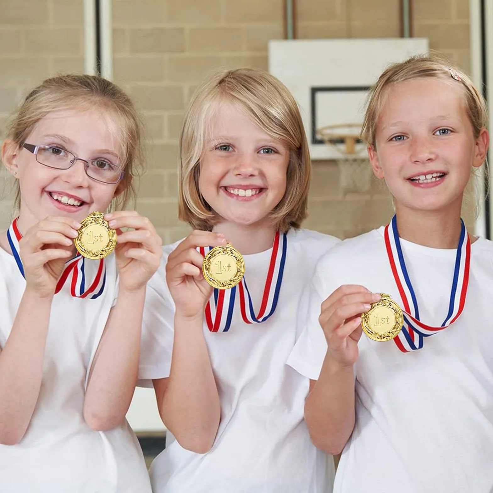 Medallas de Metal Oro Plata Bronce con Cintas para Niños Adultos Juegos Escolares Fútbol