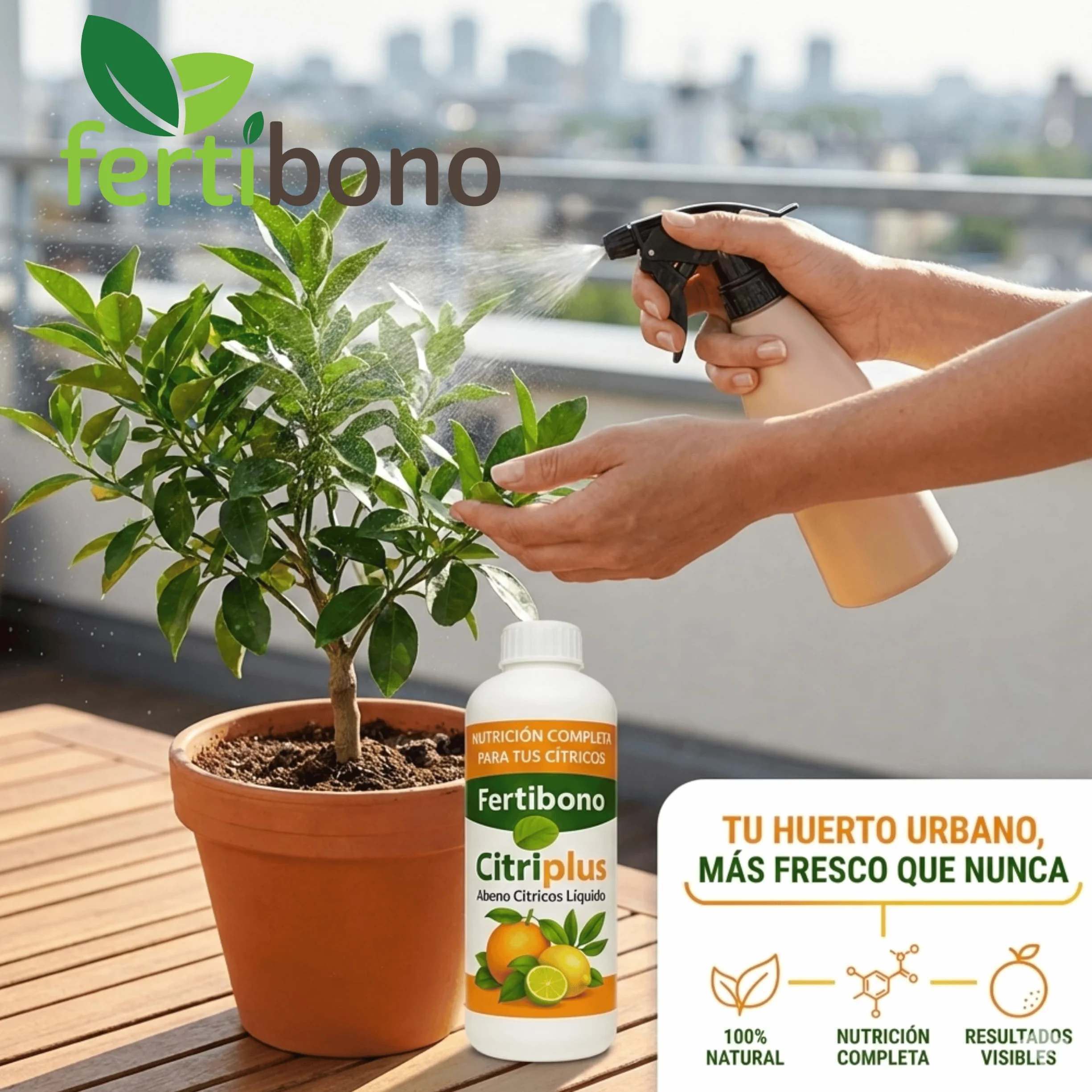 FERTIBONO CitriPlus 250 ml Abono Cítricos Completo con NPK Hierro y Magnesio