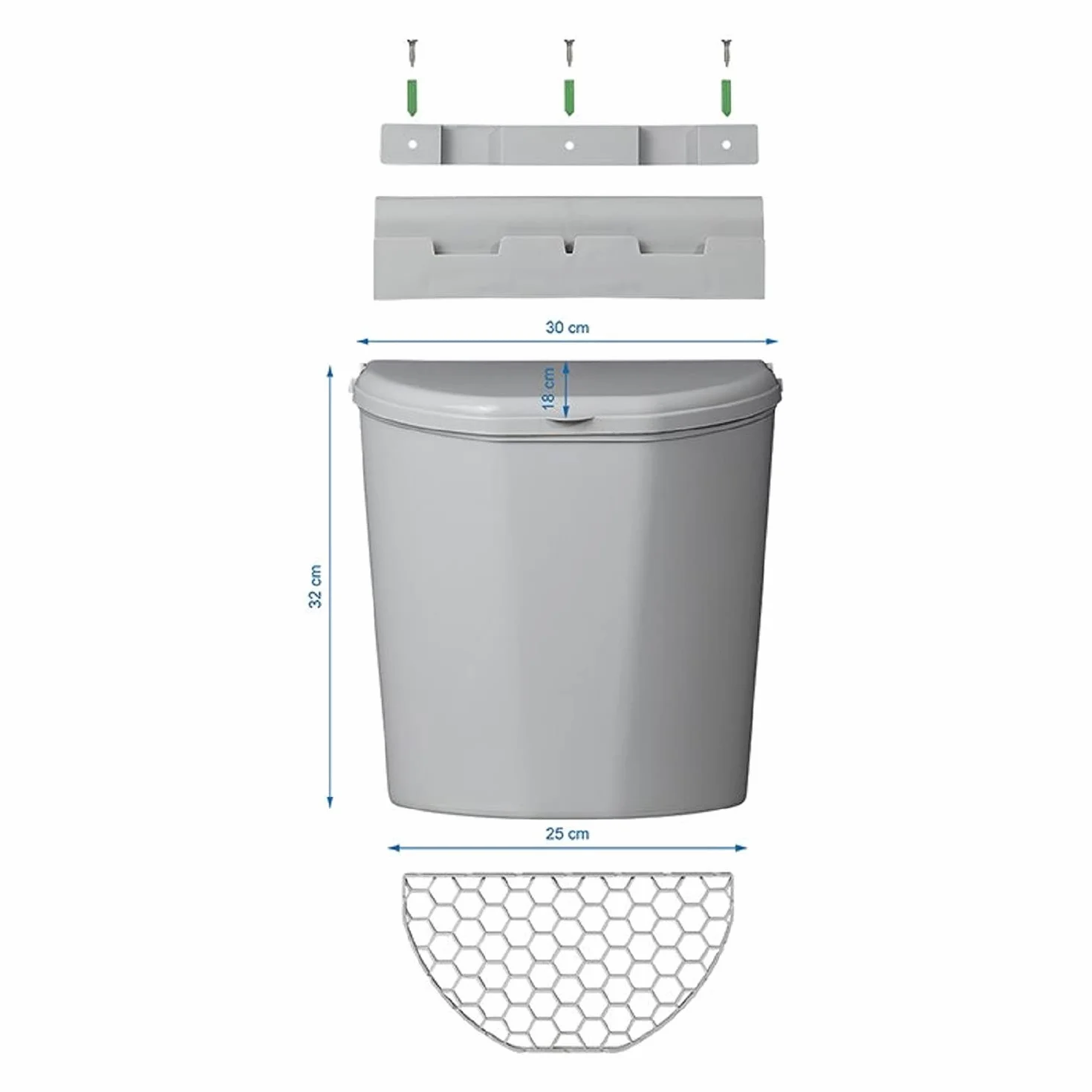 ProPlus Cubo de basura L con tapa para caravana