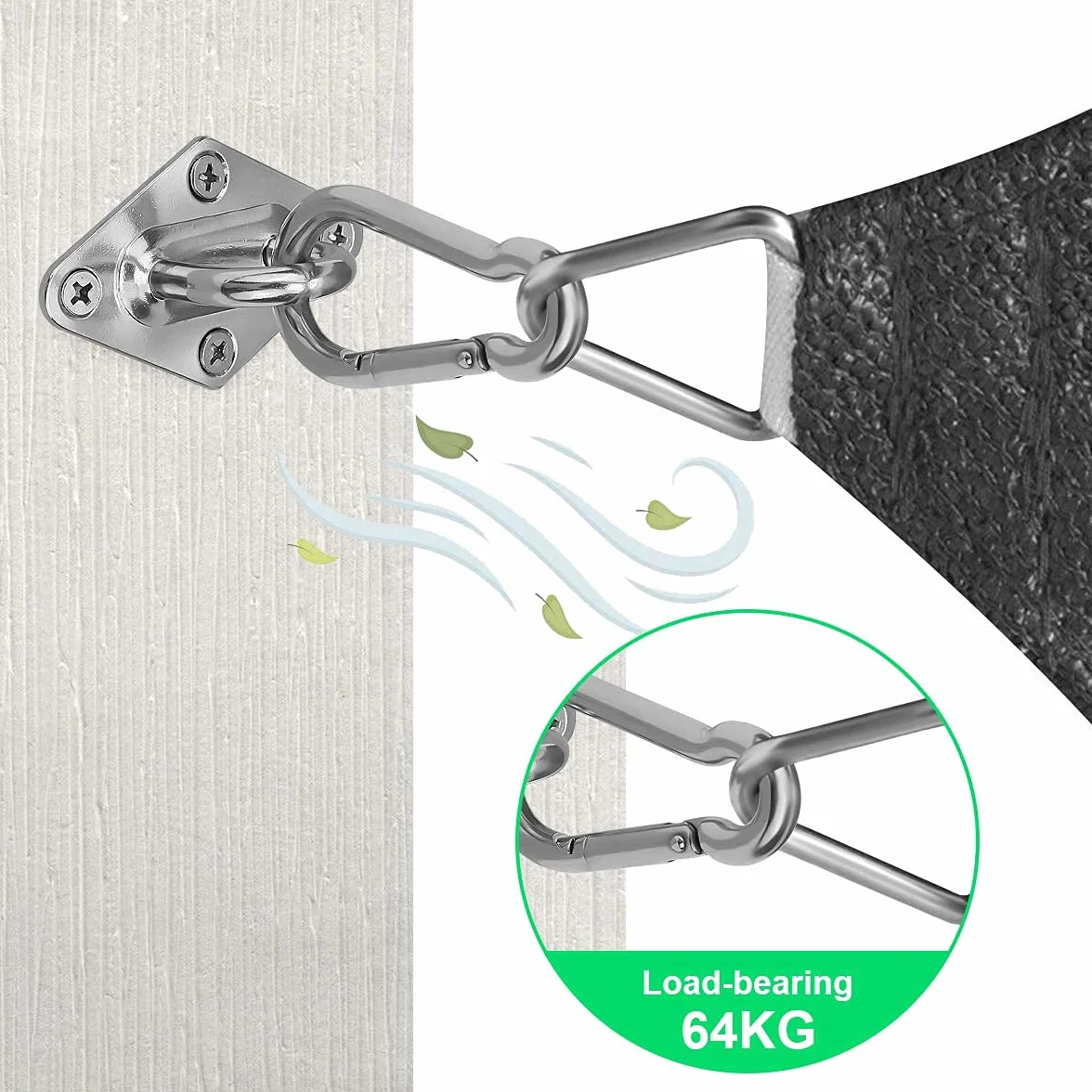 Kit Montaje Toldo Vela M6 Fijación Triángulo Rectángulo Acero Inoxidable 40 Piezas