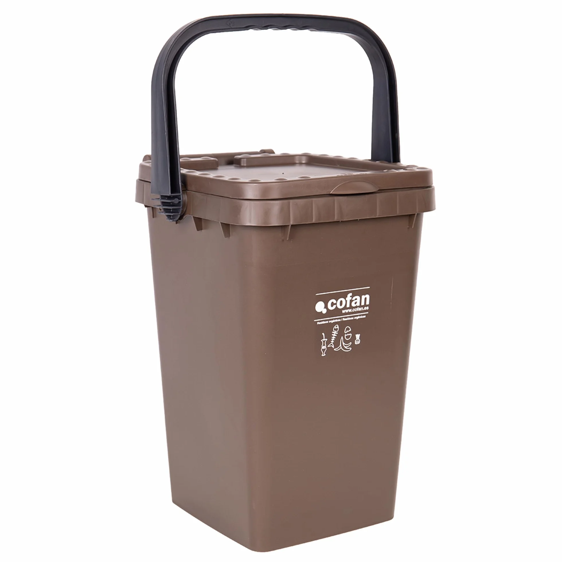 Cofan Contenedor Marrón Ravioli 25L Para Residuos Orgánicos