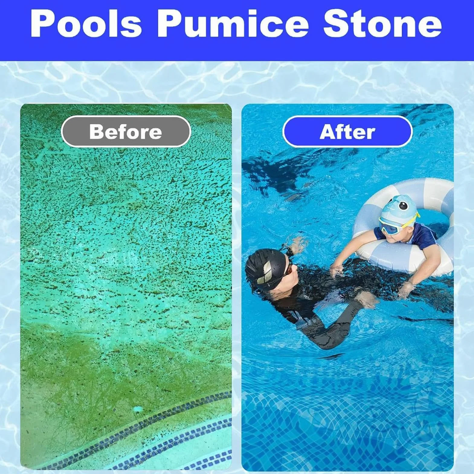 bloque de piedra pómez para piscinas, limpiador de azulejos, removedor de calcio