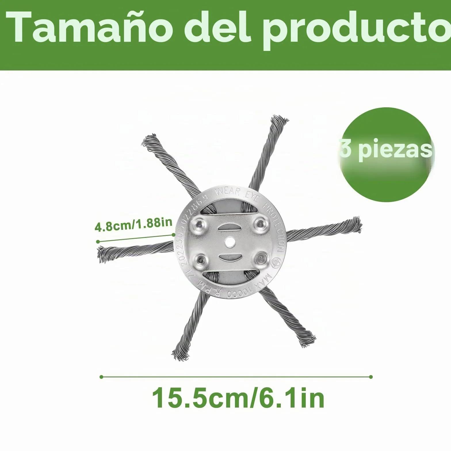 Cepillos para desbrozadora de césped, diámetro interior 5 mm, accesorio cabezal de repuesto