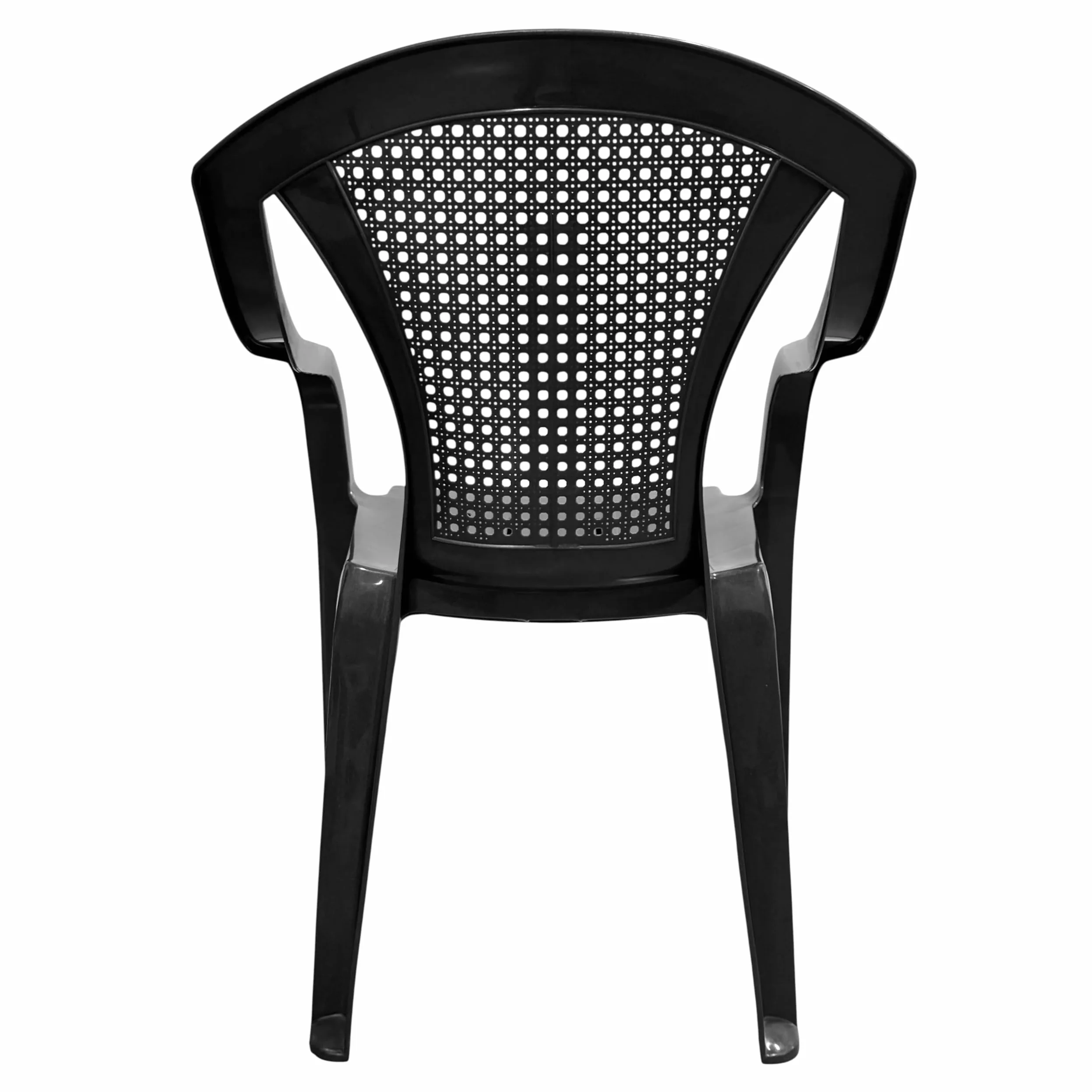 Set de Sillas Plasticas para Terraza, Jardín, Patio, Playa, Camping, Exterior, Apilables (4X Gris Antracita)