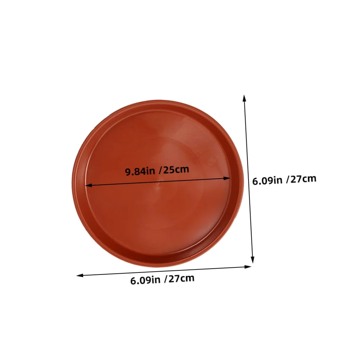 jojofuny 25 Piezas Bandejas Redondas de Plástico para Plantas Platillos para Macetas con Drenaje Reutilizables Bandeja para Jardín Interior y Exterior Base Resistente para Suculentas y